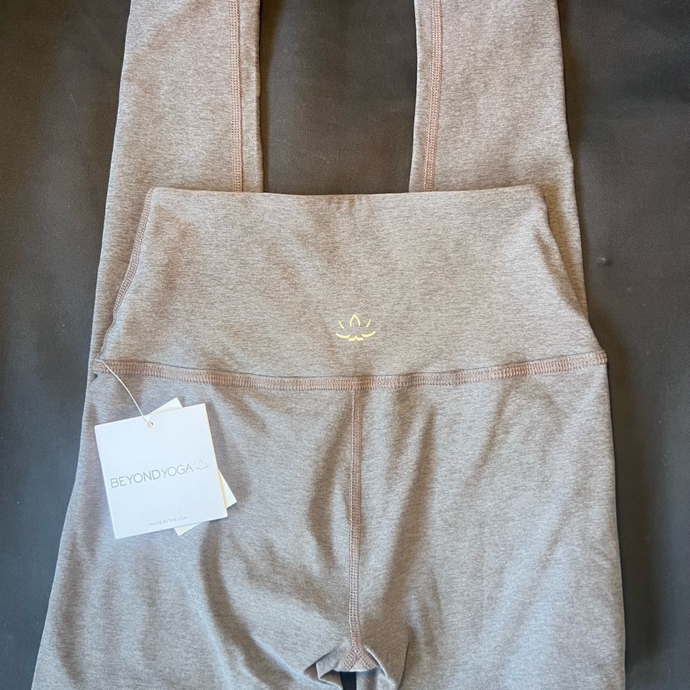 Beyond Yoga High Waisted Midi Taupe Leggings